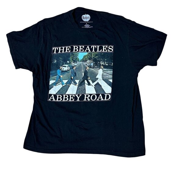 The Beatles Other - THE BEATLES Abbey Road Album Cover Graphic Tee T Shirt Size Large